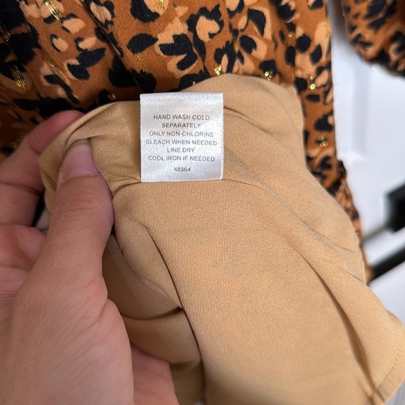 Sugarlips NWT Leopard Print Long Sleeve Ruffle Hem Mini Dress - M - Picture 8 of 12